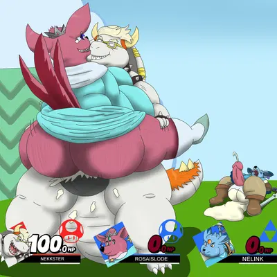 bowser, link, nekrahn (final fantasy, mario bros) created by alythewolfcat