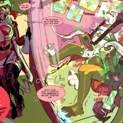 braden bear (damastershake1), fel (my life with fel), kenno (kennoarkkan) (christmas, my life with fel) created by kenno arkkan