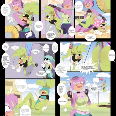 bre the kangaroo (sonic oc), fan character, kitsunami the fennec (idw publishing, sega) created by freidesuu