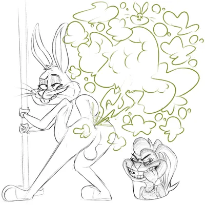 bugs bunny, lola bunny (looney tunes, warner brothers) created by iamapoliceman