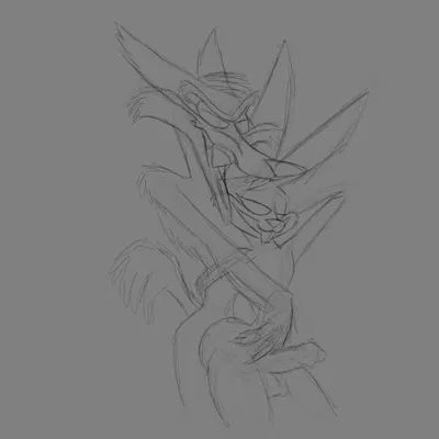 bugs bunny, wile e. coyote (looney tunes, warner brothers) created by jaspertmutt