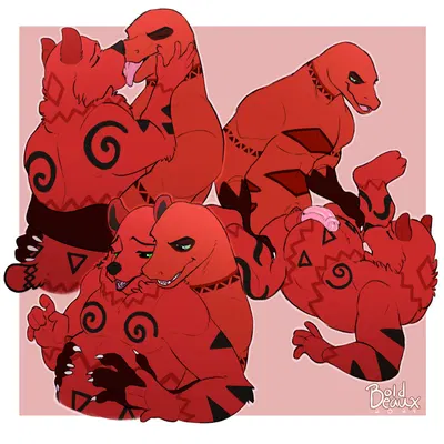 cerizo (alphawolfio), flynn (sealmode) (rareware, viva pinata) created by boldbeaux