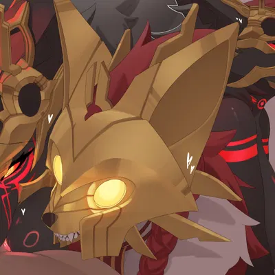 chosen of the wolf kindred, kindred (lol), lamb (lol) (league of legends, riot games) created by homuro