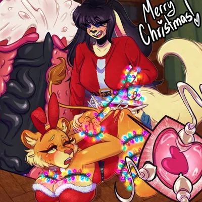 cleo (between the lions), rose b luck (between the lions, christmas) created by sugar blossom