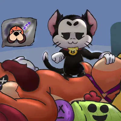 colonel ruffs (brawl stars), kit (brawl stars) (brawl stars, supercell (company)) created by ugly-rat15508