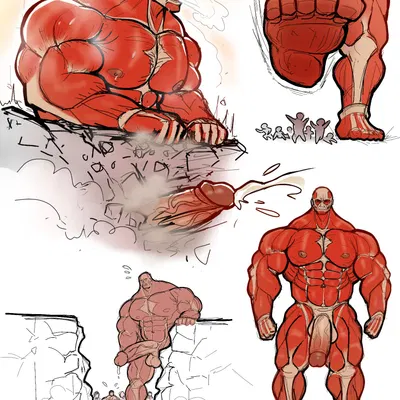 colossal titan (attack on titan) created by darkai