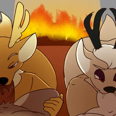 comet (reindeer), vixen (reindeer) (christmas) created by wolfbaloo