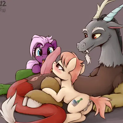 discord (mlp), jasmine leaf (mlp), raspberry vinaigrette (mlp) (friendship is magic, hasbro) created by dosh