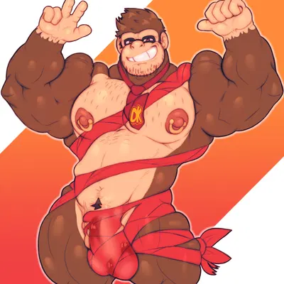 donkey kong (character) (christmas, donkey kong (series)) created by el shovel