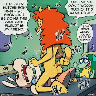 dr. hutchison, filburt shellbach, rocko rama (nickelodeon, rocko's modern life) created by garabatoz