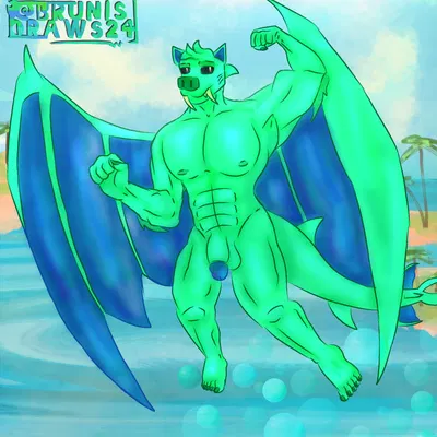 duke fishron (mythology, re-logic) created by brunisdraws