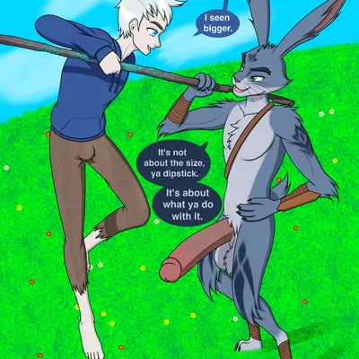 e. aster bunnymund, jack frost (rotg) (dreamworks, easter) created by dustin c