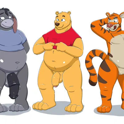 eeyore, pooh bear, tigger (disney, winnie the pooh (franchise)) created by pascal (artist)