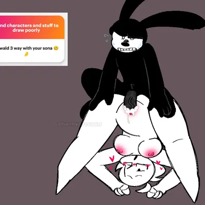 euthanasia rabbit.mov (fnf mod), oswald the lucky rabbit, sona (sohornyraccoon) (disney, ngl) created by sohornyraccoon