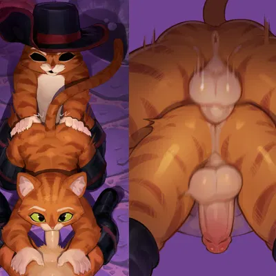 evil puss (puss in boots), puss dos (puss in boots), puss in boots (dreamworks) (dreamworks, puss in boots (franchise)) created by pandarita