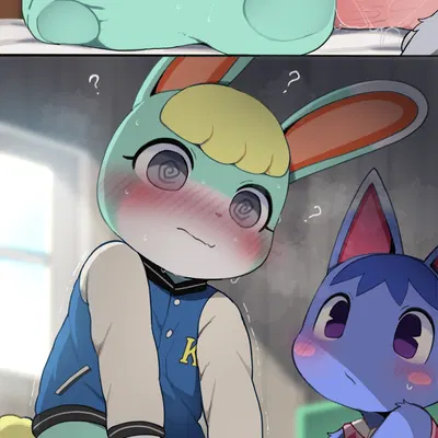 fang (animal crossing), marshal (animal crossing), rosie (animal crossing) (animal crossing, nintendo) created by dagasi