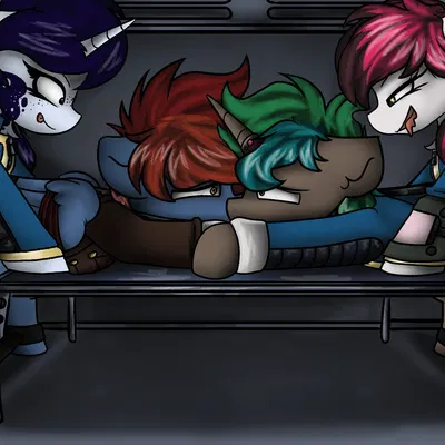 firewire, inkspill, kopp (fallout equestria, hasbro) created by krano network