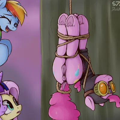 fluttershy (mlp), pinkie pie (mlp), rainbow dash (mlp) (friendship is magic, hasbro) created by dosh