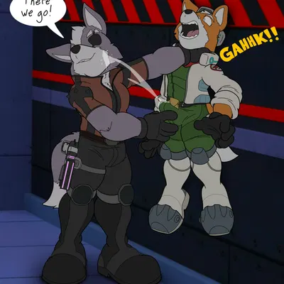 fox mccloud, wolf o'donnell (nintendo, star fox) created by how-did-we-get-here