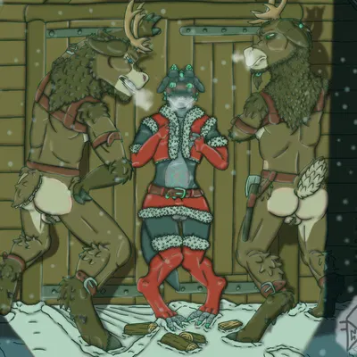 freyr (christmas, mythology) created by dynoddiprydain