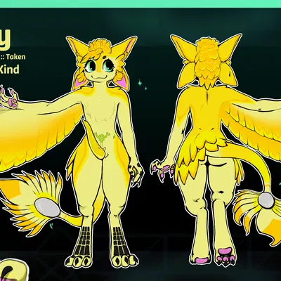 gabey goldfeather (avali) created by gingerrey