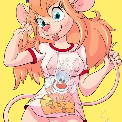 gadget hackwrench, pinky (warner brothers) (chip 'n dale rescue rangers, disney) created by lobofeo