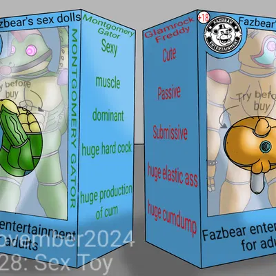 glamrock freddy, montgomery gator (five nights at freddy's, five nights at freddy's: security breach) created by lenderednel