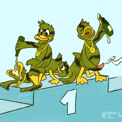 green ducks (jelle's marble runs, olympics) created by sen grisane (artist)