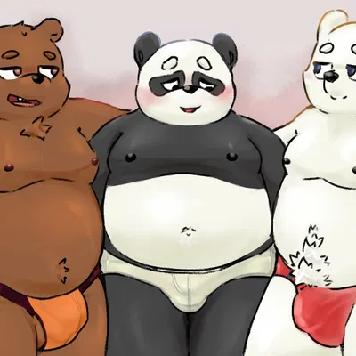 grizzly (we bare bears), ice bear (we bare bears), panda (we bare bears) (cartoon network, we bare bears) created by thebunslover