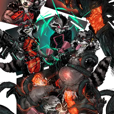 groot, rocket raccoon (guardians of the galaxy, marvel) created by concosive