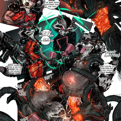 groot, rocket raccoon (guardians of the galaxy, marvel) created by concosive