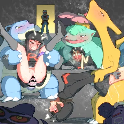 grunt (pokemon), red (pokemon), rocket grunt (nintendo, pokemon) created by yuuri splatoon