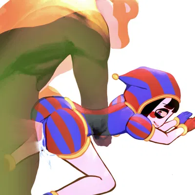 gummigoo (tadc), pomni (tadc) (glitch productions, mythology) created by flamiita