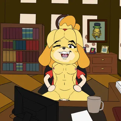 isabelle (animal crossing), villager (animal crossing) (animal crossing, nintendo) created by lewdsharx