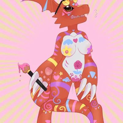 jaki-kun (character) (bandai namco, digimon) created by kipaki