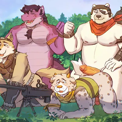 jaz (laughingboye), nbdog, polar patroller (epic games, fortnite) created by gol1ath