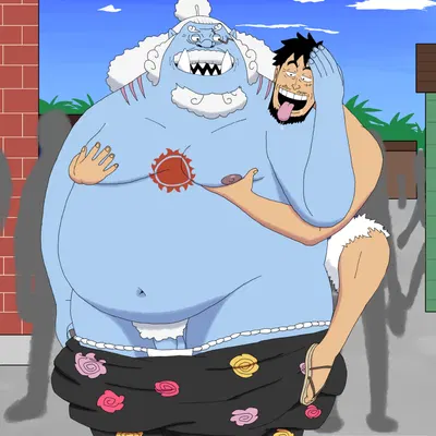 jinbe, monkey d. luffy (one piece) created by ha a monkey