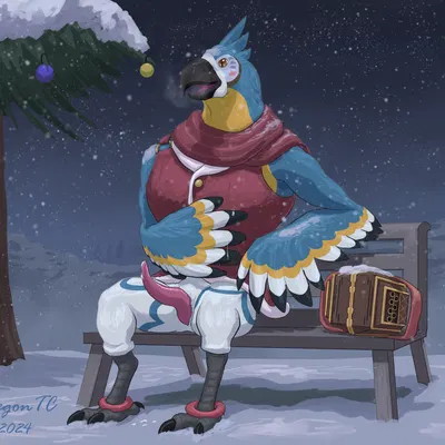 kass (tloz) (breath of the wild, christmas) created by pokegontc
