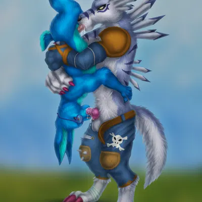 kenthebluebunny (character) (bandai namco, digimon) created by khalia art