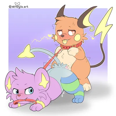 kiseki (asleepycat3654), zeustheraichu (nintendo, pokemon) created by xenoyia