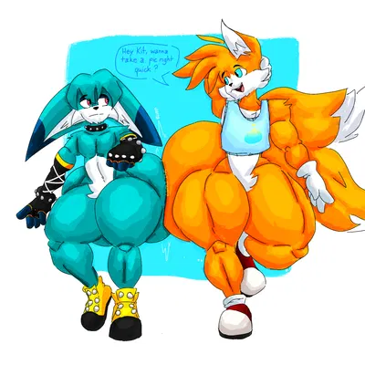 kitsunami the fennec, miles prower (idw publishing, sega) created by lumiink