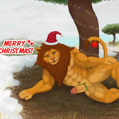 kovu (the lion king), simba (the lion king) (christmas, disney) created by sarkvy