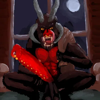 krampus (christmas, mythology) created by moonringred