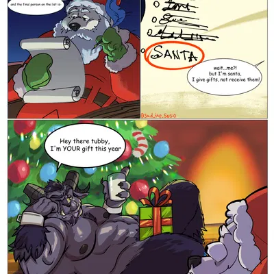 krampus, santa claus (christmas) created by said the saisio