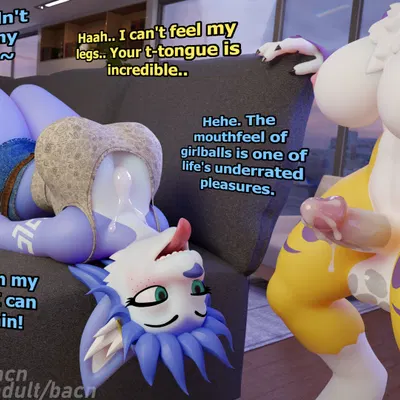 krystal (star fox), renamon (bacn) (bandai namco, digimon) created by bacn