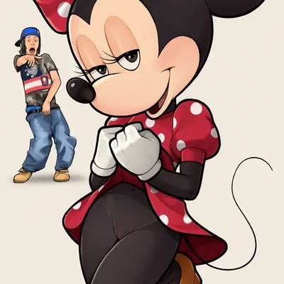 lightskinmonte, minnie mouse (disney, oh shit a rat) created by loodncrood