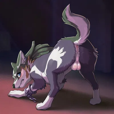 link (wolf form) (nintendo, the legend of zelda) created by ajin