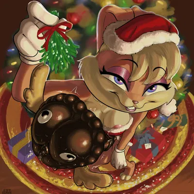 lola bunny (christmas, looney tunes) created by l3ftbl4nk