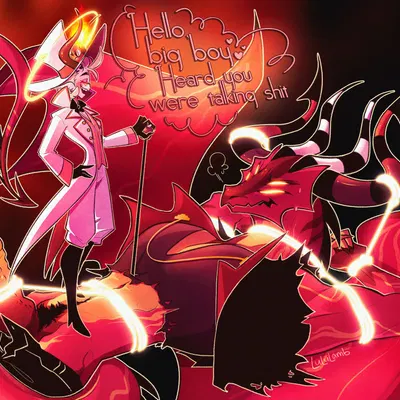 lucifer (hazbin hotel), satan (helluva boss) (european mythology, hazbin hotel) created by lululamb