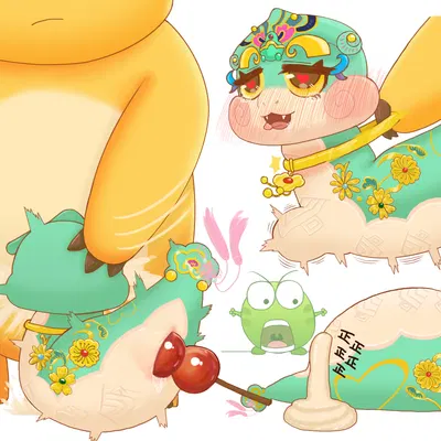 lv dou wa, nai long (character), si shengsheng (chinese zodiac, mythology) created by neotrinya